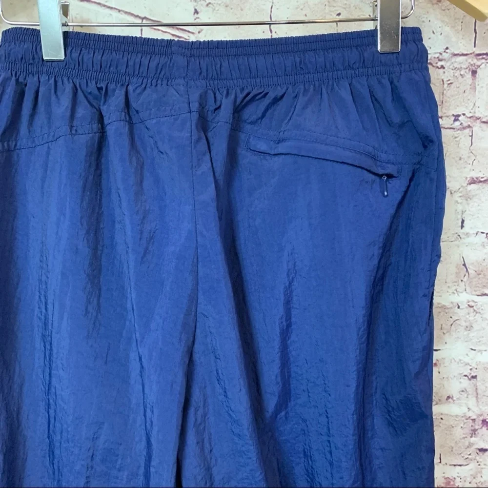 Nike Navy Nylon Elastic Waist Windbreaker Pants